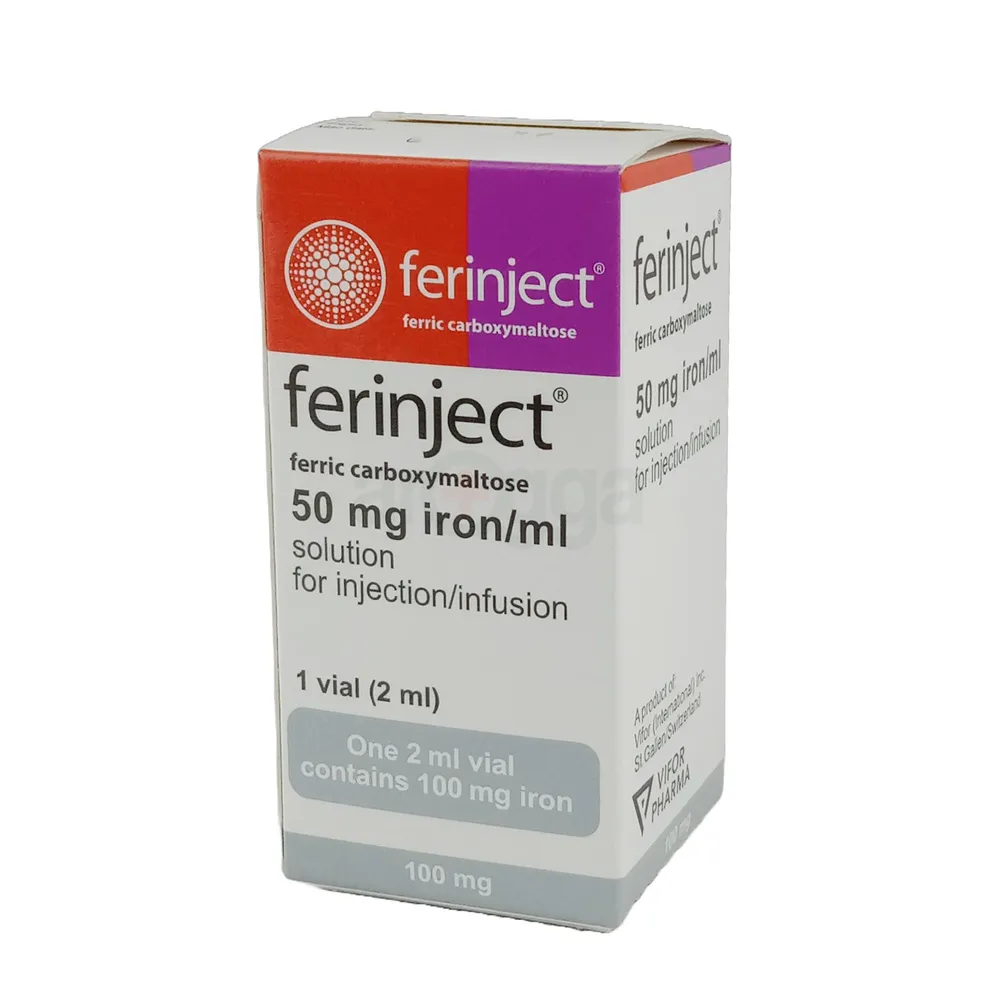 Феринжект (Ferinject) 100 мг/2 мл — раствор для инъекций/инфузий, 1 ампула Феринжект (Ferinject) 100 мг/2 мл — раствор для инъекций/инфузий, 1 ампула